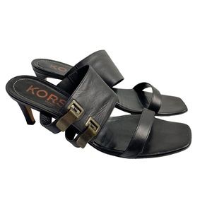 KORS Michael Kors Leather Slip-on Heels